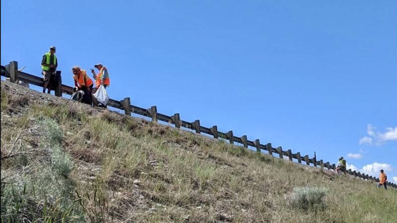 Okanogan Land Trust is calling for people to lend a hand as they clean up their stretch of Highway 97 near Crumbacher this coming Sunday as part of the Adopt-A-Highway program. <em>Submitted photos</em>