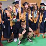 A few of the Oroville High School graduates pose as a group for family and friends after their commencement ceremony on Saturday, June 3. Gary DeVon/staff photos