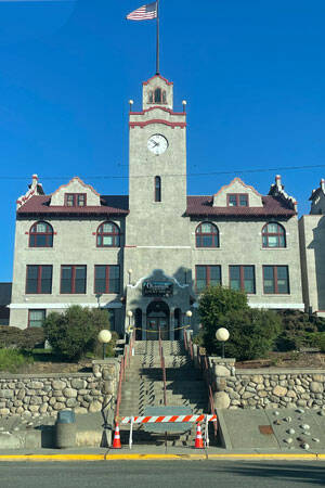 The Okanogan County Courthouse was closed last week after election officials with the auditors office found an unknown substance when counting ballots on Tuesday, Aug. 1 The courthouse was opened again on Monday, after a state lab determine the substance to be non-toxic. Crystal Hawley/submitted photo