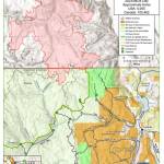 The Crater Complex includes the Crater Mountain Fire and the Upper Park Rill Fire in Canada. The fire, which is also burning on the U.S. side of the border is called the Crater Creek Fire.