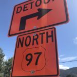 Gary DeVon/staff photo
Signs like this one on the corner of Central and Cherry streets have been popping up in various locations in anticipation of the closure of SR97 while work is done to the highway and to the railroad crossing. The work by the state Department of Transportation was to begin Wednesday. Prior to Wednesday all the signs were turned around backwards so that people would not detour before they needed to.
