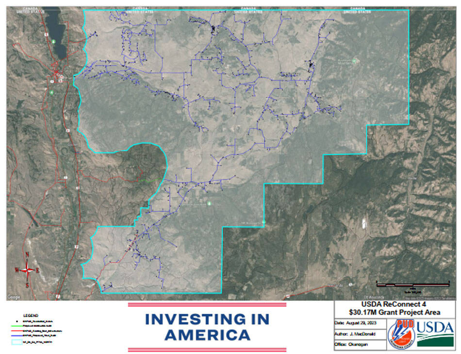 USDA ReConnect4 $30.17 million grant project area. Source: OKPUD No. 1.