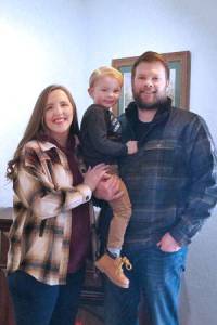 Brandon Heilman and family at the Oroville office of Farmers Insurance. The familiar local agent has taken over ownership of the business. Angela Larson/staff photo