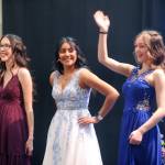 An exhuberent Sierra Buckmiller waves to the audiance after being introduced at Selection Night.