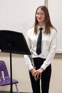 Allison Hamilton earned Superior marks for her clarinet solo at the NCWMEA competition in Wenatchee.