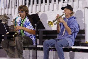 Steven Brand and Dylan Herrick, seen here playing at an OHS Football game, will represent Oroville High School at the State competitions later this year.