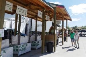 Green Okanogan volunteers greet visitors at the GO Recycling Center. Photo courtesy Green Okanogan