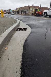 At noon, Whitcomb Avenue officially reopened to foot traffic after weeks of construction, on Wednesday afternoon. Meanwhile, the citys new stormwater and sewage system holds up to heavy rains. Photo: City of Tonasket