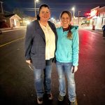 Submitted/City of Tonasket photo
Councilmember Teagan Levine and Mayor Pro-Tem Alisa Weddle joined residents for a street party to celebrate the reopening of Whitcomb Avenue.