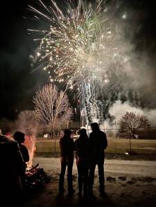 The Tonasket Comancheros Rodeo Club hosted a New Years with a breathtaking fireworks display at the rodeo grounds on Dec. 31. Laura Knowlton/staff photo