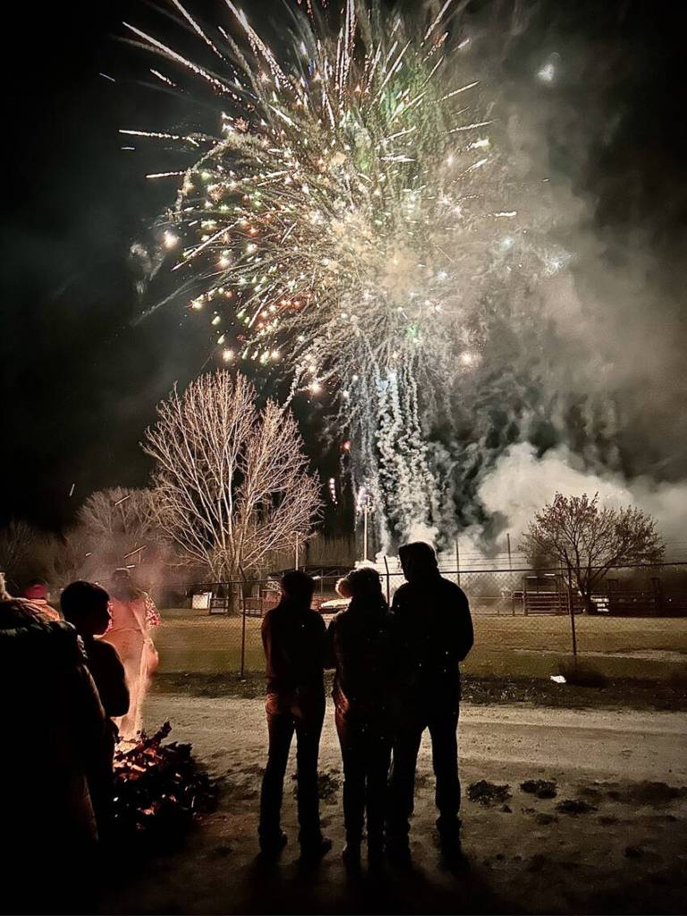 The Tonasket Comancheros Rodeo Club hosted a New Years with a breathtaking fireworks display at the rodeo grounds on Dec. 31. Laura Knowlton/staff photo