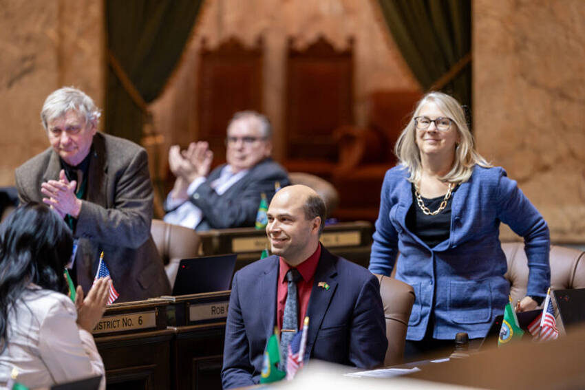 The Washington State House of Representatives convenes for debate March 3, 2025. Legislative Support Services photo
