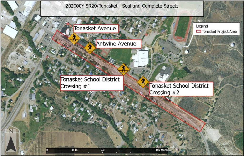 The state Department of Transportation is hosting an in-person open house on Thursday, March 27 to share information and get public feedback on proposed pedestrian and bicycle upgrades for State Route 20 in Tonasket. WSDOT image