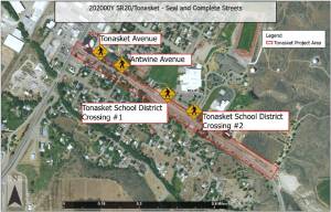 The state Department of Transportation is hosting an in-person open house on Thursday, March 27 to share information and get public feedback on proposed pedestrian and bicycle upgrades for State Route 20 in Tonasket. WSDOT image
