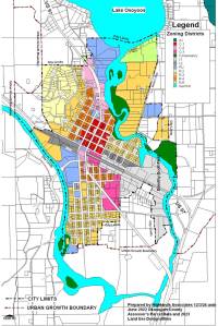 The  new land use map being proposed for adoption by the City of Oroville. Highlands & Associates Image