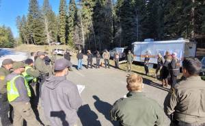 Search and Rescue Teams and K9 Units from the Spokane, Ferry and Okanogan County Sheriffs offices, joined with the U.S. Border Patrol and others, to resume the search for Sofia Sorensen Amaro on April 24. Sorensen Amaro had been missing since November of 2024. Her body was located in the rural area outside of Loomis, Washington. OCSO photo