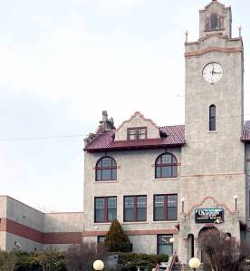 Okanogan County Courthouse with the county jail to its left. GT file photo