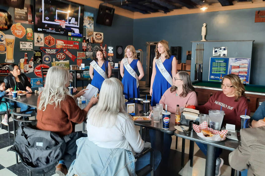 Oroville May Festival Royalty attended the chamber luncheon at Andys Bar & Grill last Monday. The May Festival Royalty are Queen Ava Langford and Princesses Resi Chapman and Emma Carranza. Angela Larson/staff photo