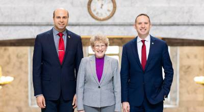 7th District lawmakers, from left: Rep. Andrew Engell, R-Colville, Sen. Shelly Short, R-Addy, and Rep. Hunter Abell, R-Inchelium.